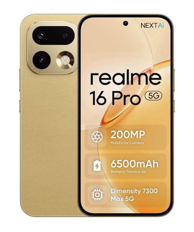 Realme Smartphone 16 Pro 5g 8/ 256GB Gold