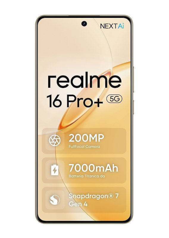 Realme Smartphone 16 Pro+ 5g 12/ 512GB Master Gold