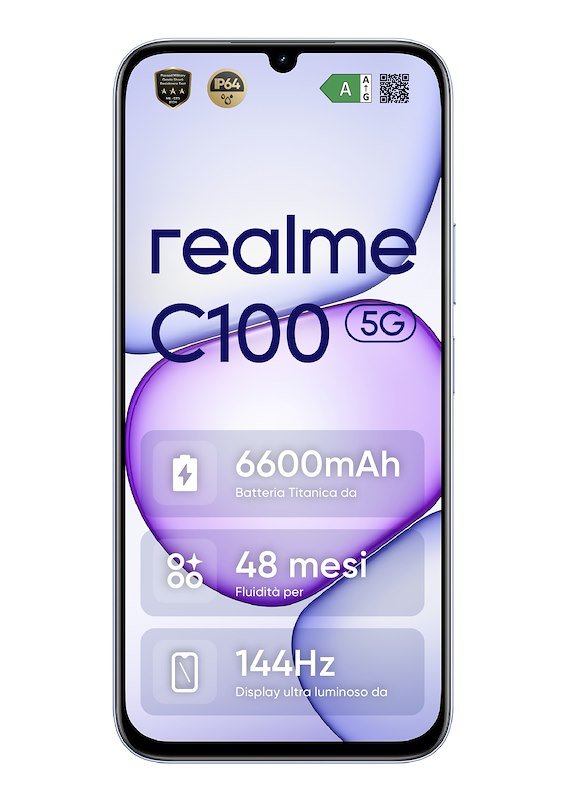 Realme Smartphone C100 5g 4/256GB Blooming Purple