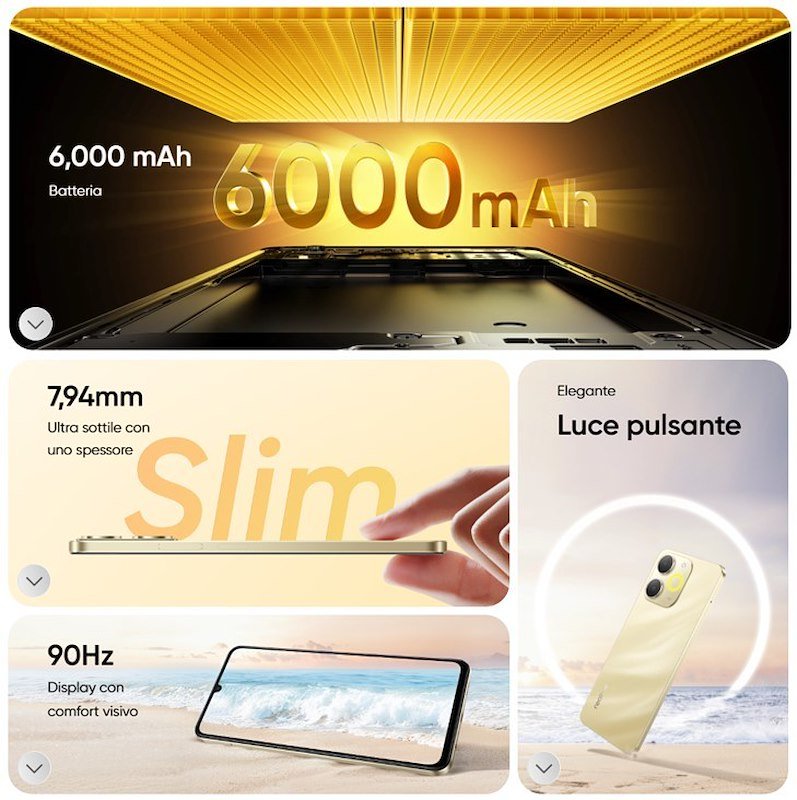 Realme Smartphone Note 70t 4/128 GB Black + TechLife Buds