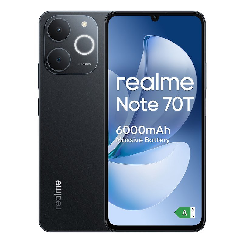 Realme Smartphone Note 70t 4/ 256GB Black + TechLife Buds (White)
