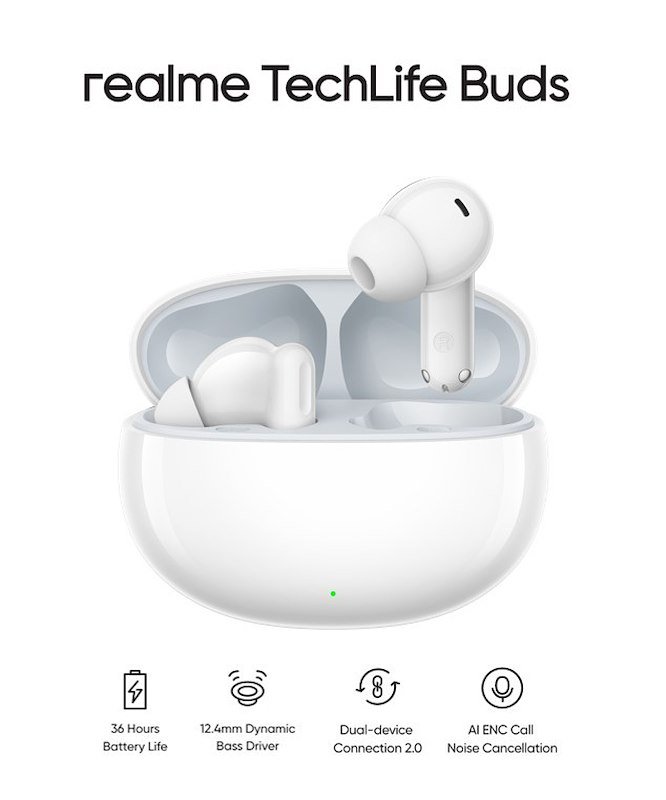 Realme Smartphone Note 70t 4/ 256GB Black + TechLife Buds (White)