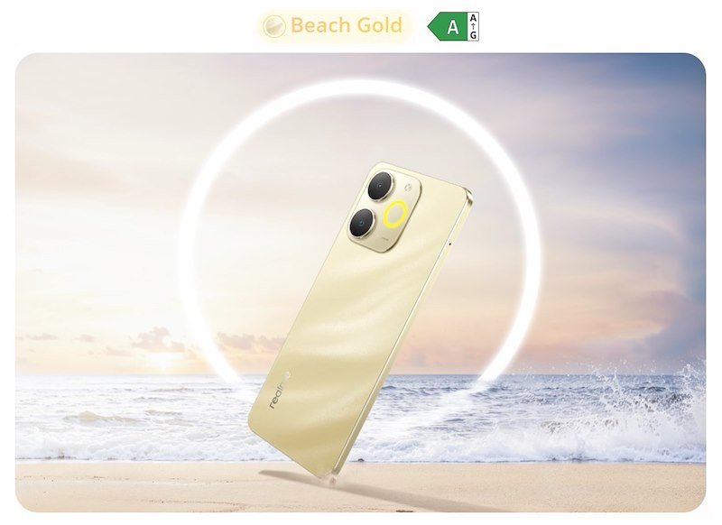 Realme Smartphone Note 70t 4/256gb Beach Gold +TechLife Buds