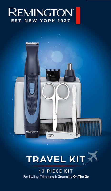 Remington Kit viaggio 13 pezzi Ne3890 Blu Azzurro