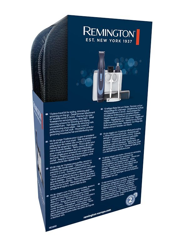 Remington Kit viaggio 13 pezzi Ne3890 Blu Azzurro