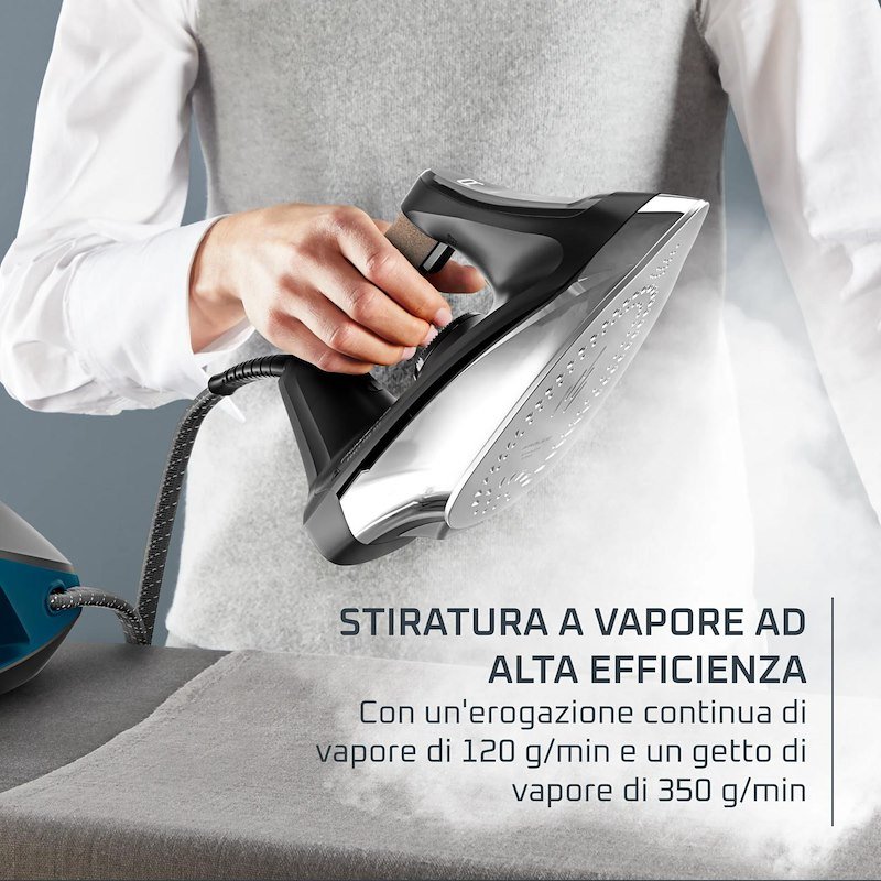 Rowenta Ferro a vapore Force Pro 350 Vr7444f0 	Nero  Blu