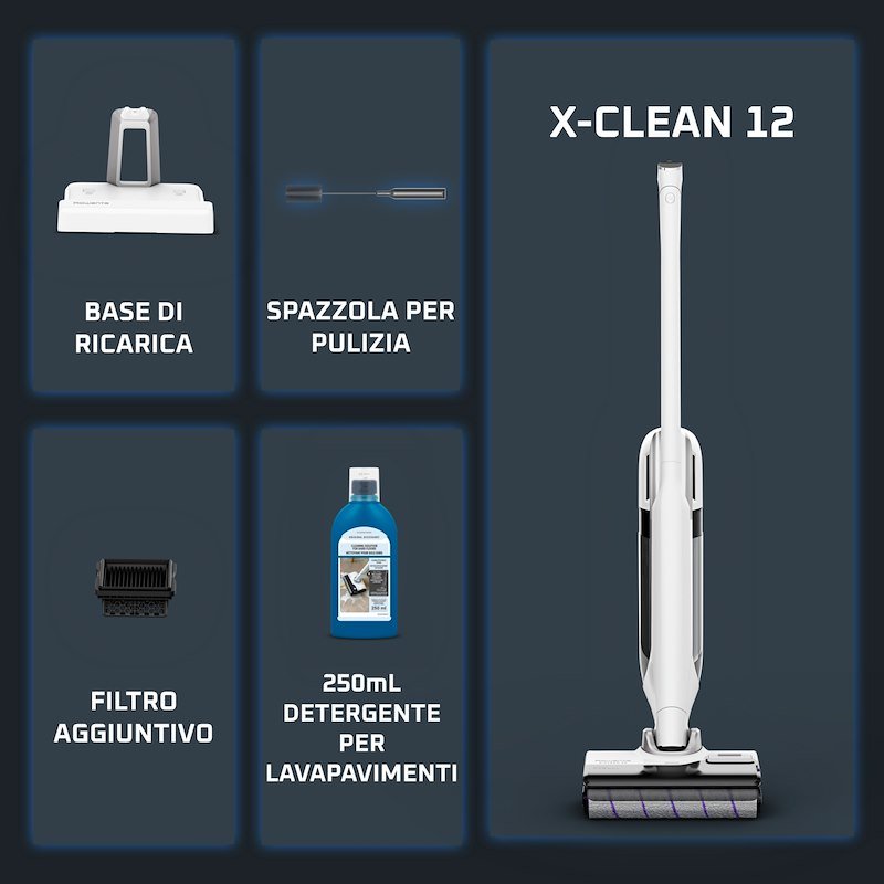 Rowenta Lavapavimenti 2 in 1 X-Clean 12 Gz7257e0