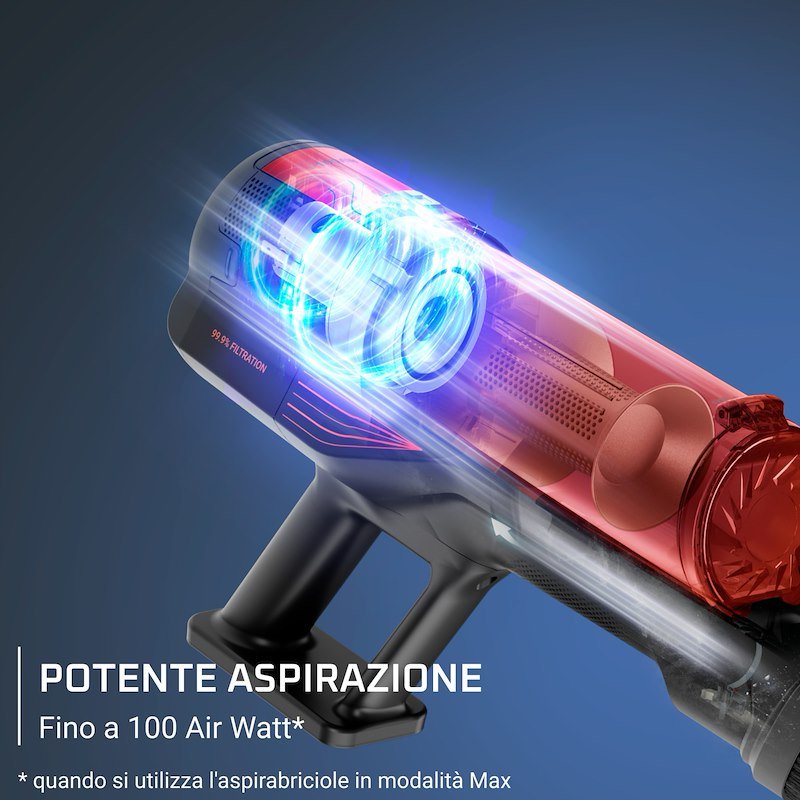 Rowenta Scopa Elettrica Rh1872 4 in 1 Rosso