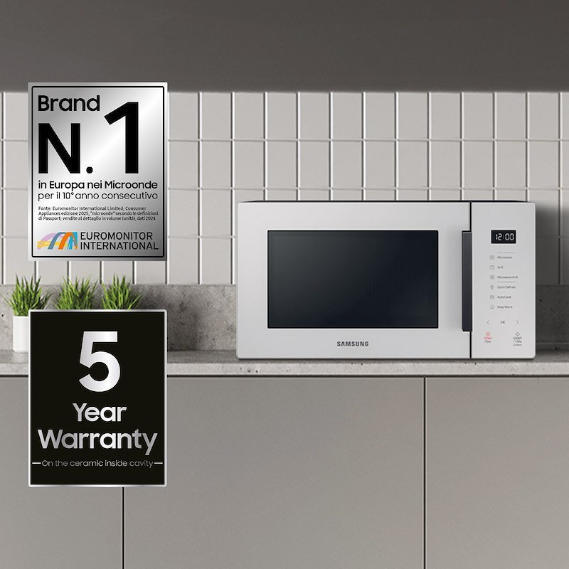 Samsung Microonde MG23T5018GE/ET Porcellana