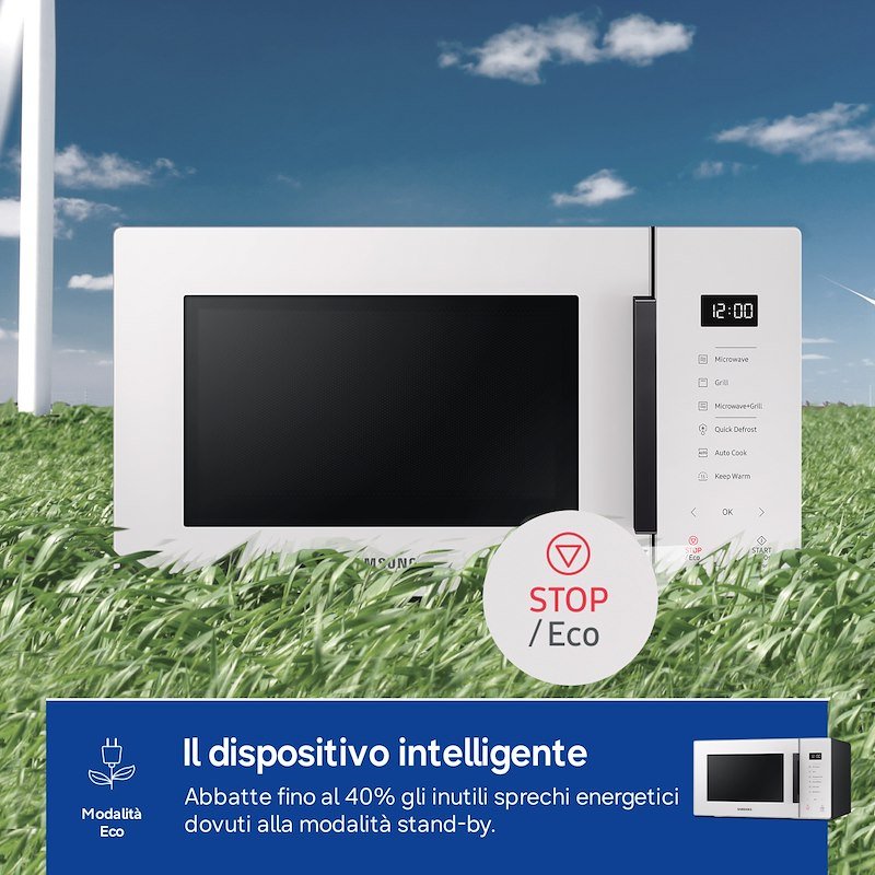 Samsung Microonde MG23T5018GE/ET Porcellana