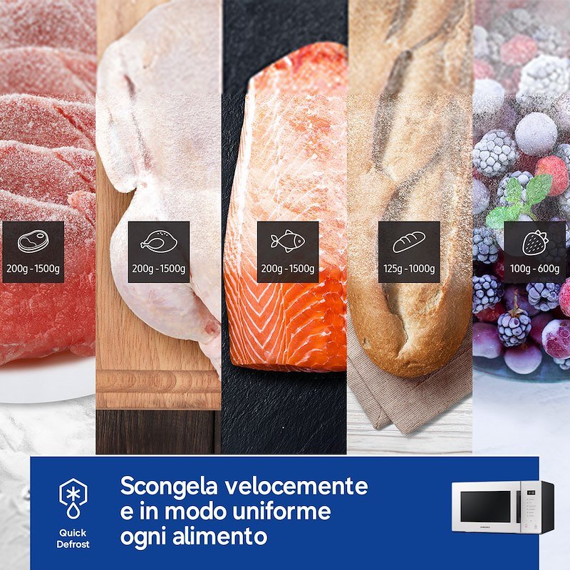 Samsung Microonde MG23T5018GE/ET Porcellana
