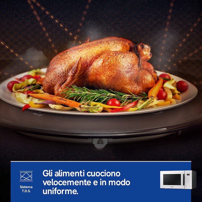Samsung Microonde MG23T5018GE/ET Porcellana