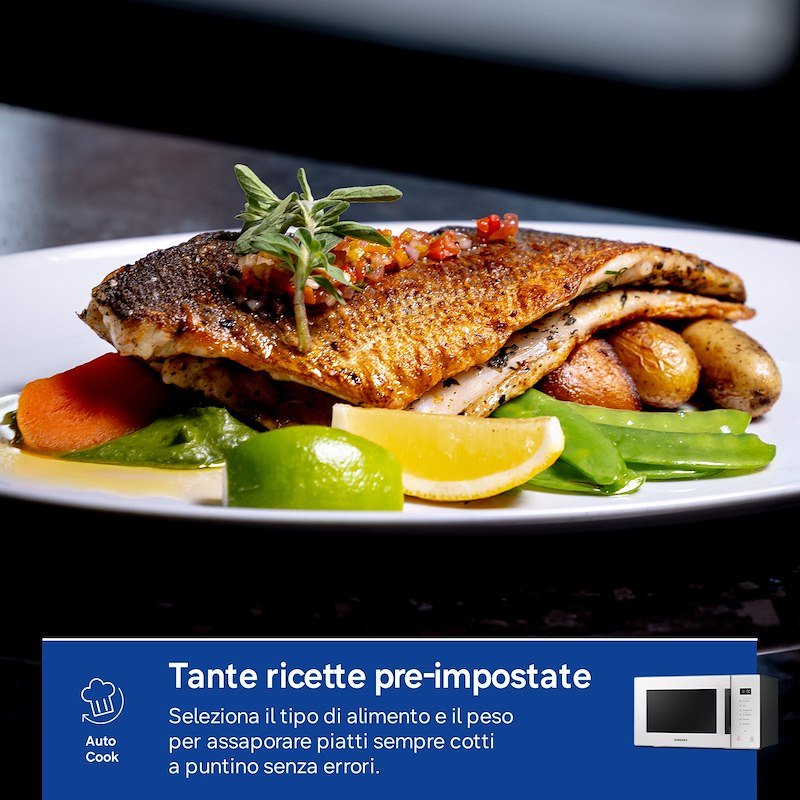 Samsung Microonde MG23T5018GE/ET Porcellana