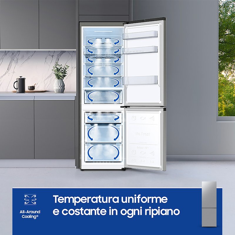 Samsung Frigorifero Combianto 344L Rb33b610esa/ef Silver Inox