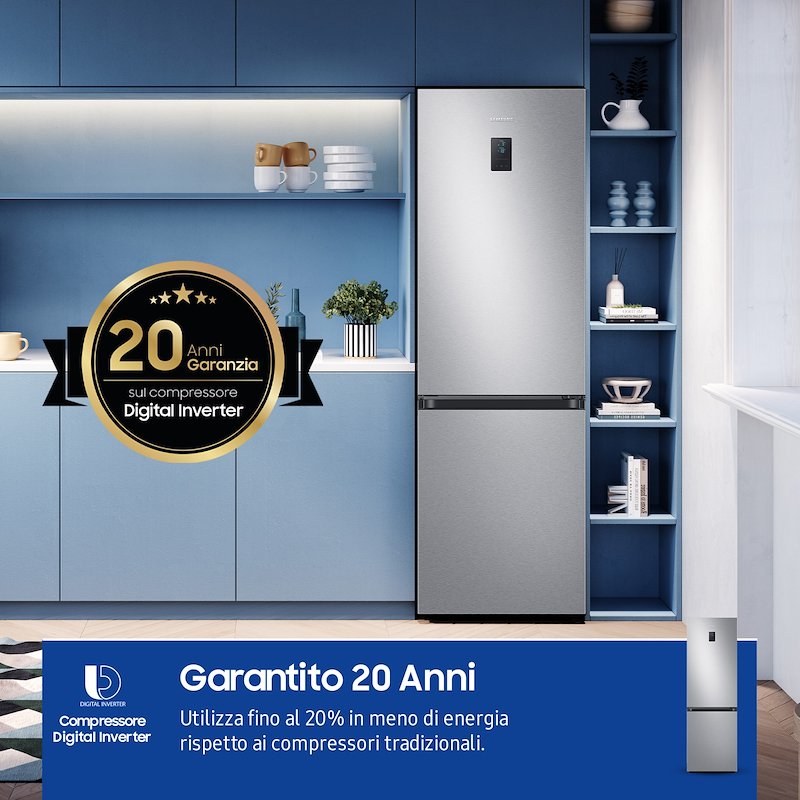 Samsung	Frigorifero Combinato RB34C675DSA/EF Silver Inox