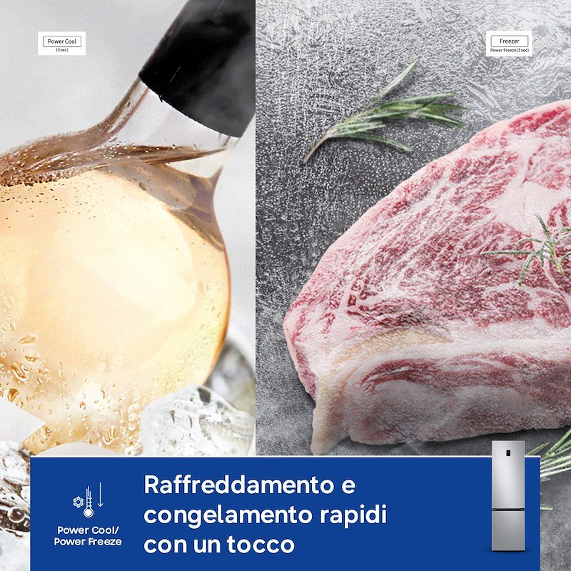 Frigorifero Combinato Samsung EcoFlex AI 2m 390L RB38C672CSA