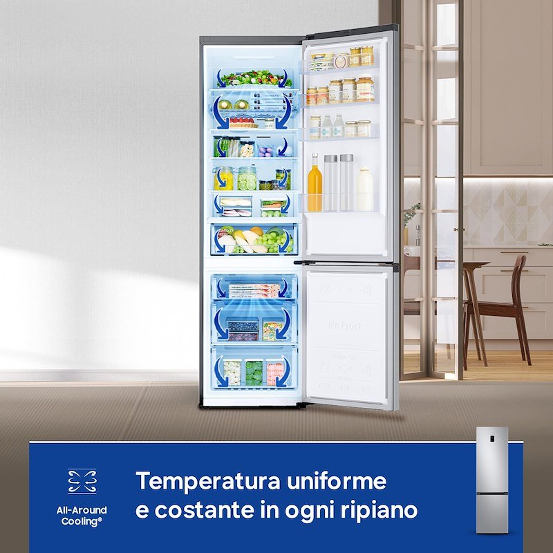 Frigorifero Combinato Samsung EcoFlex AI 2m 390L RB38C672CSA