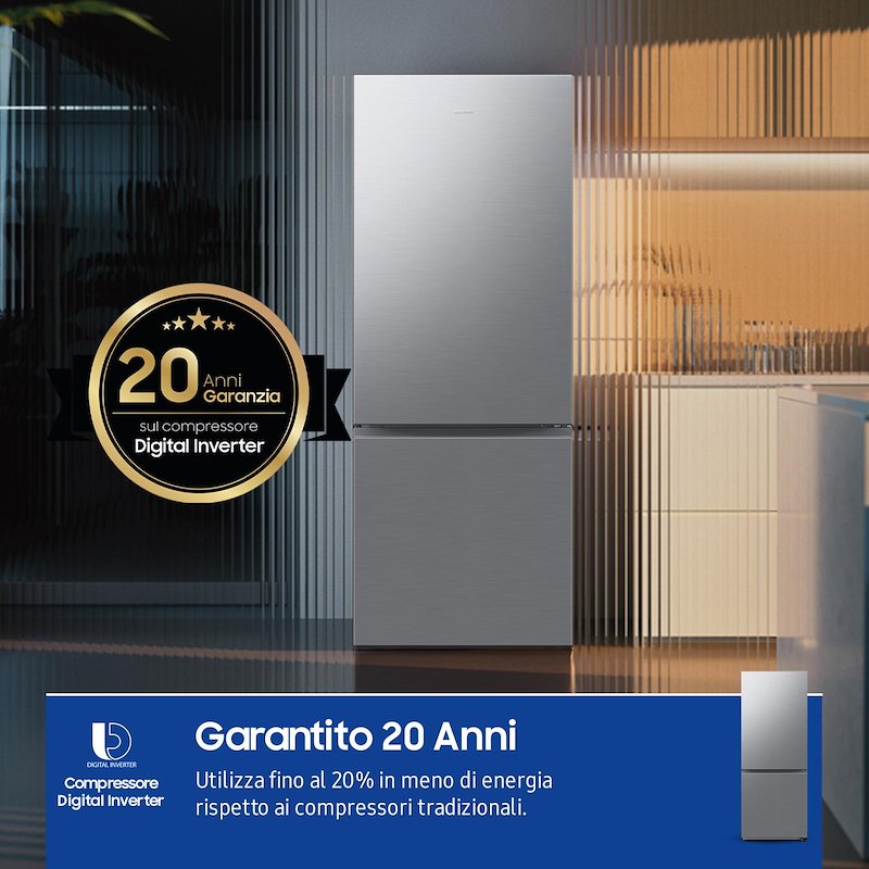 Samsung Frigorifero Combinato 340L Rb50dg602es9 METAL INOX