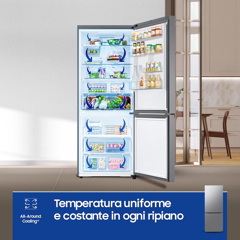 Samsung Frigorifero Combinato 340L Rb50dg602es9 METAL INOX