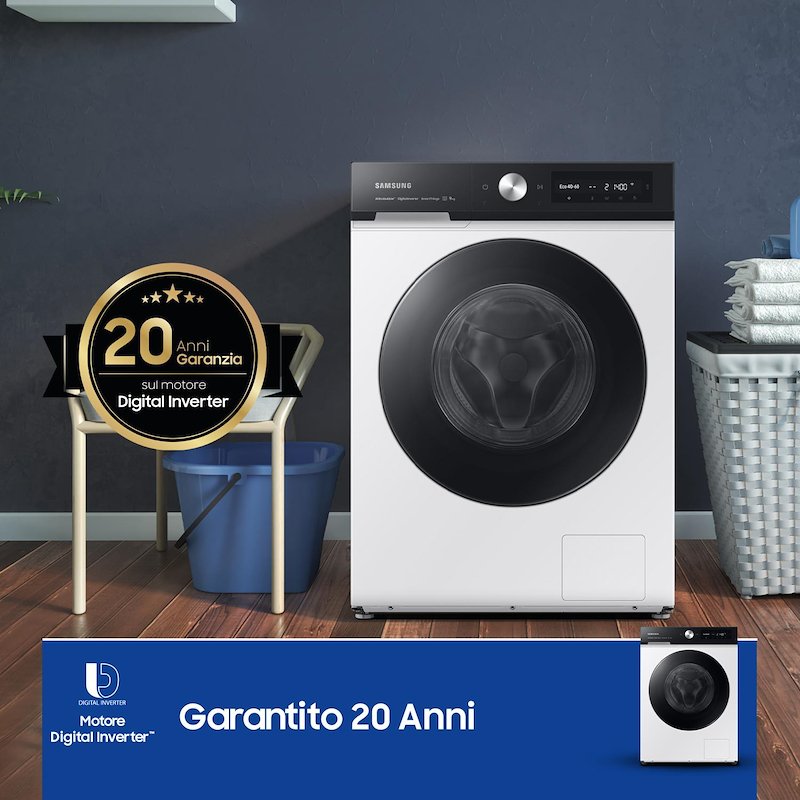 Samsung Lavatrice 9 Kg Ww90db7u94geu3 Bianco