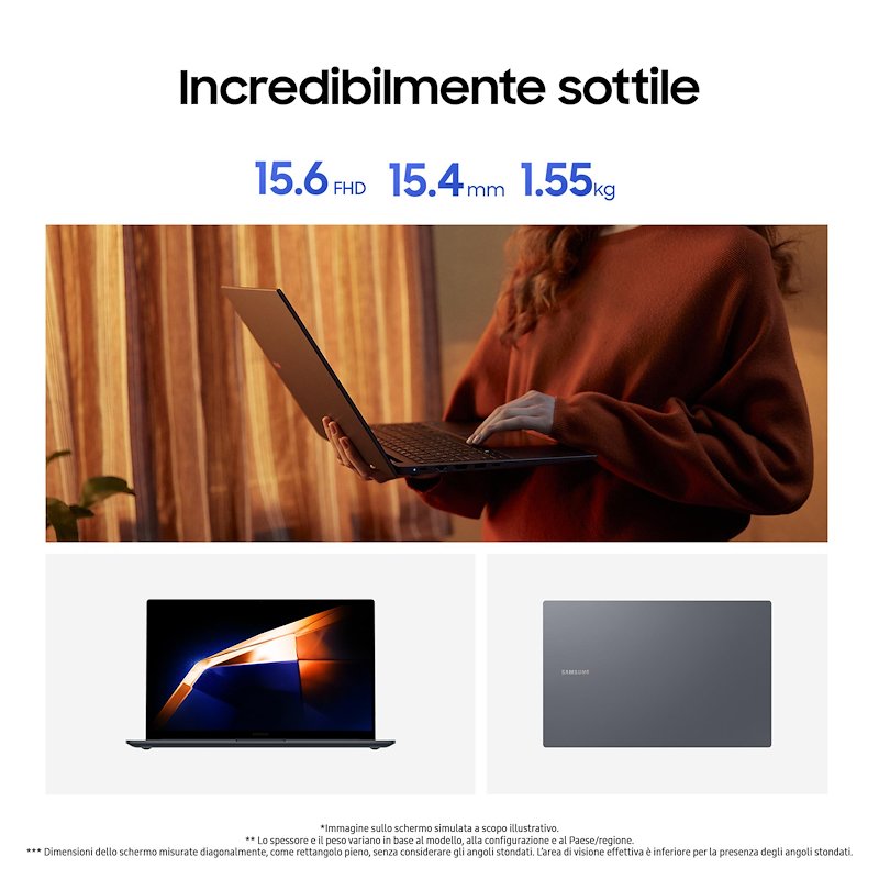 Samsung Notebbok GALAXY BOOK4 16/512 GB Np750xgk-kg1it Gray