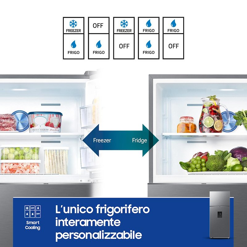 Samsung Frigorifero Combinato 402L RT53DG7B14S9EF Metal Inox