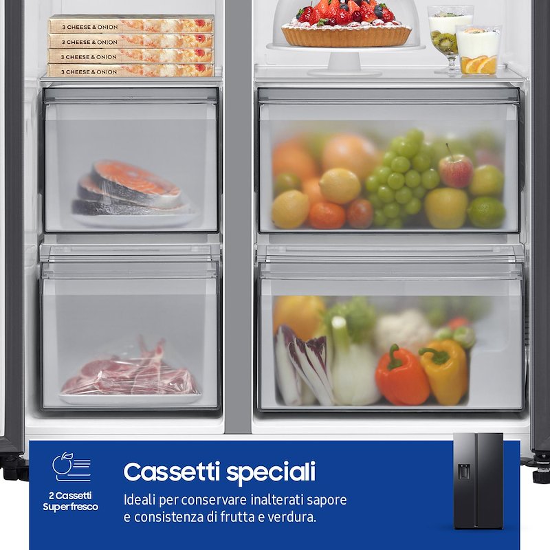 Samsung Frigorifero americano RS70F64KEFEF Antracite