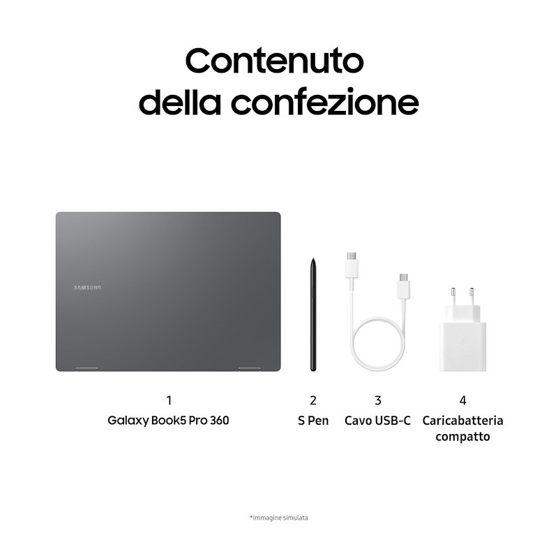 Samsung Galaxy Book5 Pro 360 16'' 16/ 512GB Gray