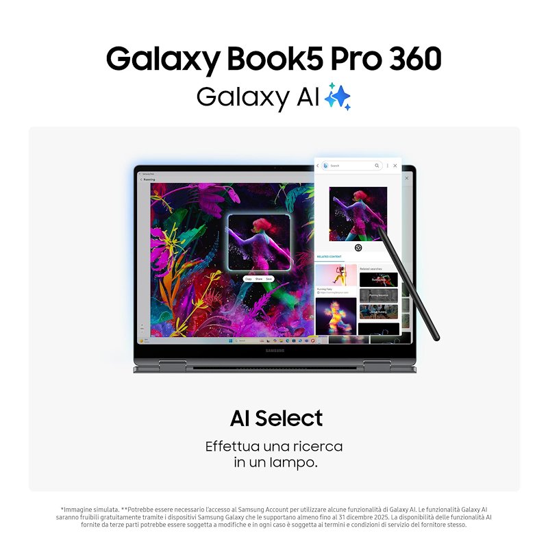 Samsung Galaxy Book5 Pro 360 16'' 16/ 512GB Gray