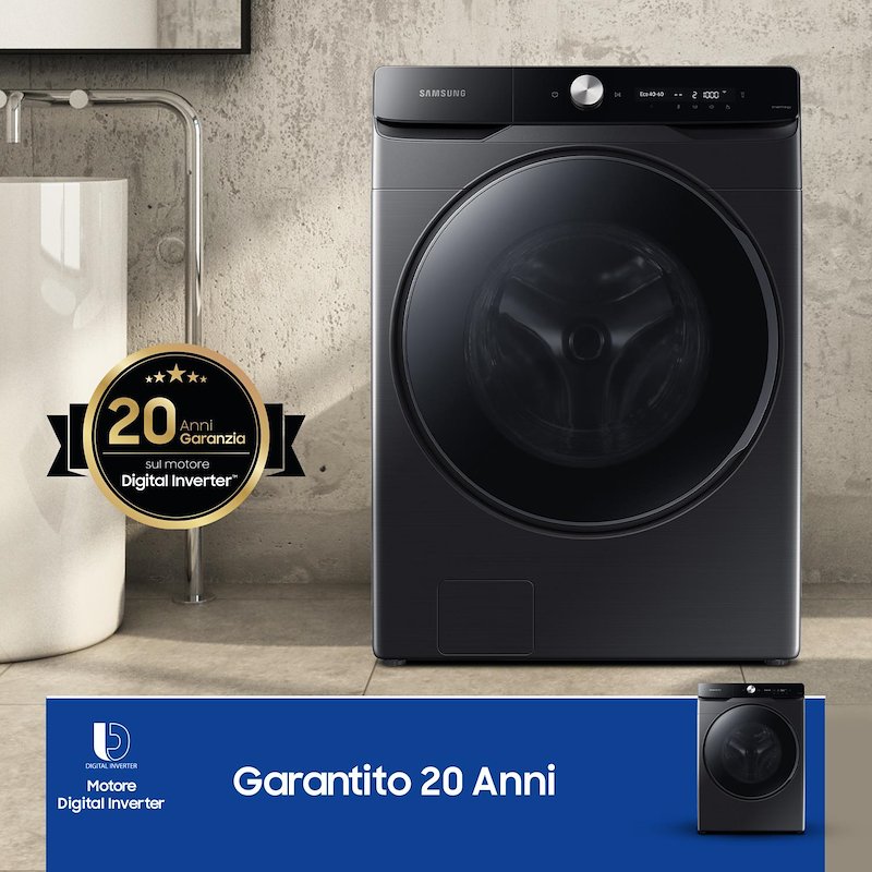 Samsung Lavatrice 20 Kg Wf20dg8650bvu3 Nero
