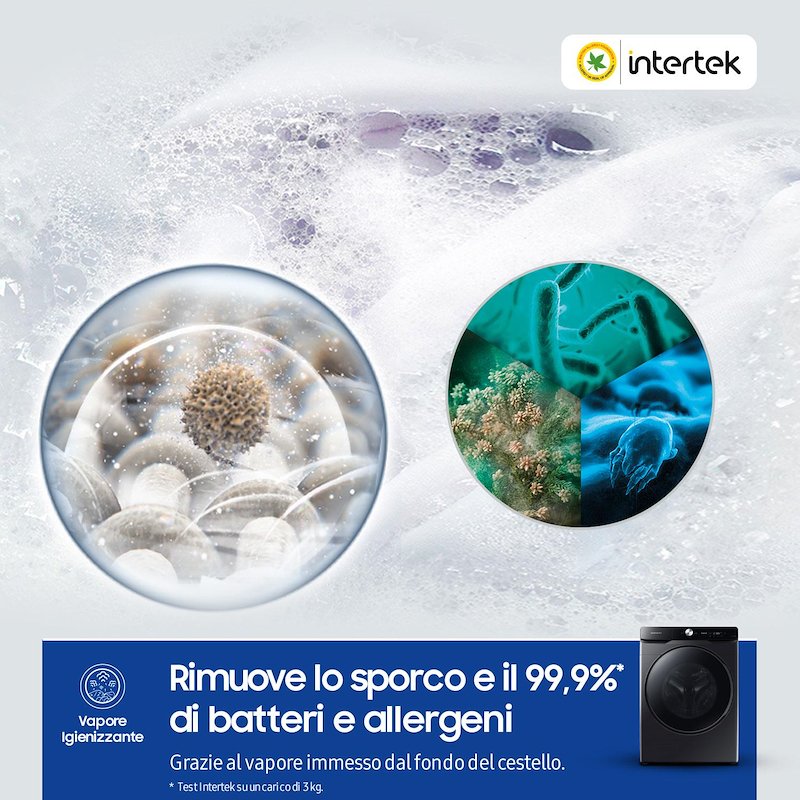 Samsung Lavatrice 20 Kg Wf20dg8650bvu3 Nero