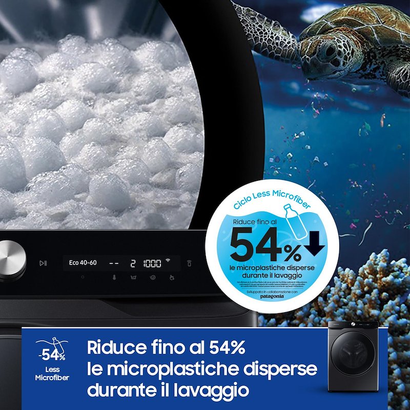 Samsung Lavatrice 20 Kg Wf20dg8650bvu3 Nero