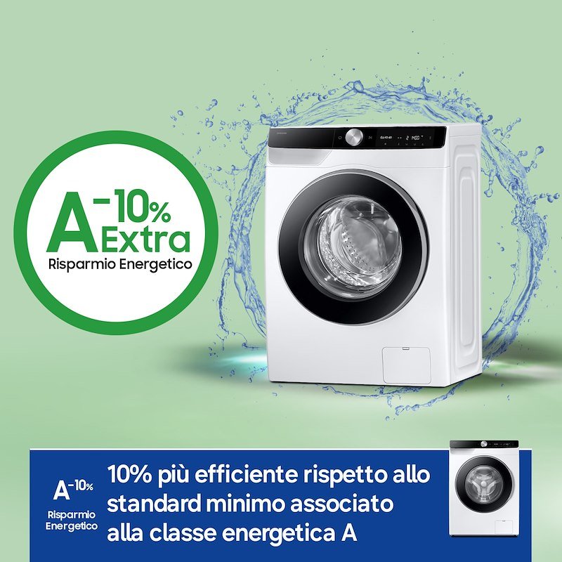 Samsung Lavatrice 9 Kg Ww90dg6g94lku3 Bianco