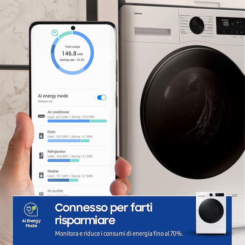 Samsung Lavasciuga 9/5 Kg Crystal Clean Slim Wd90dg5g34beet