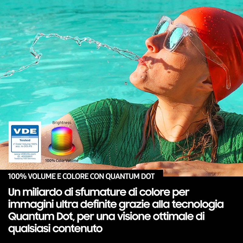 Samsung TV Qled 43" Qe43q7faauxzt Black