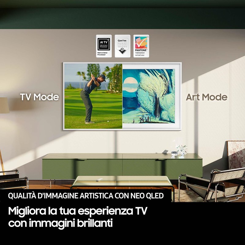 Samsung TV QLED 43" The Frame Qe43ls03fauxzt Black