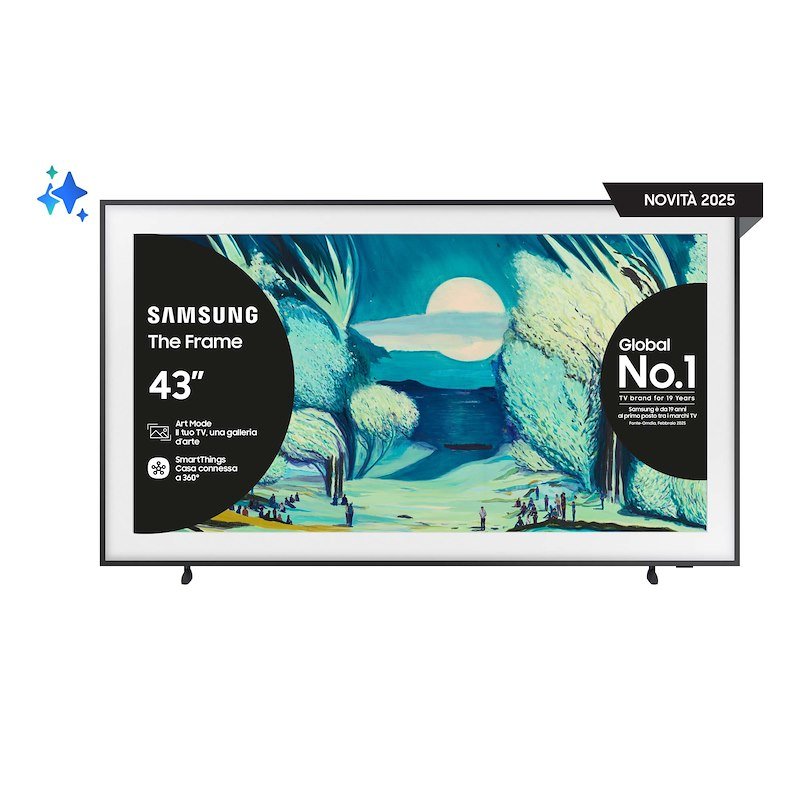 Samsung TV QLED 43" The Frame Qe43ls03fauxzt Black