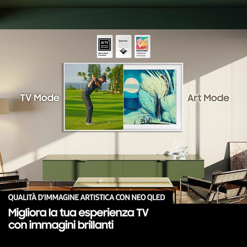 Samsung TV QLED 65" The Frame Qe65ls03fwuxzt Black