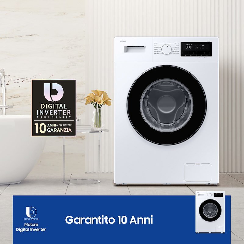 Samsung Lavatrice Ww90fg3m05awet Bianco