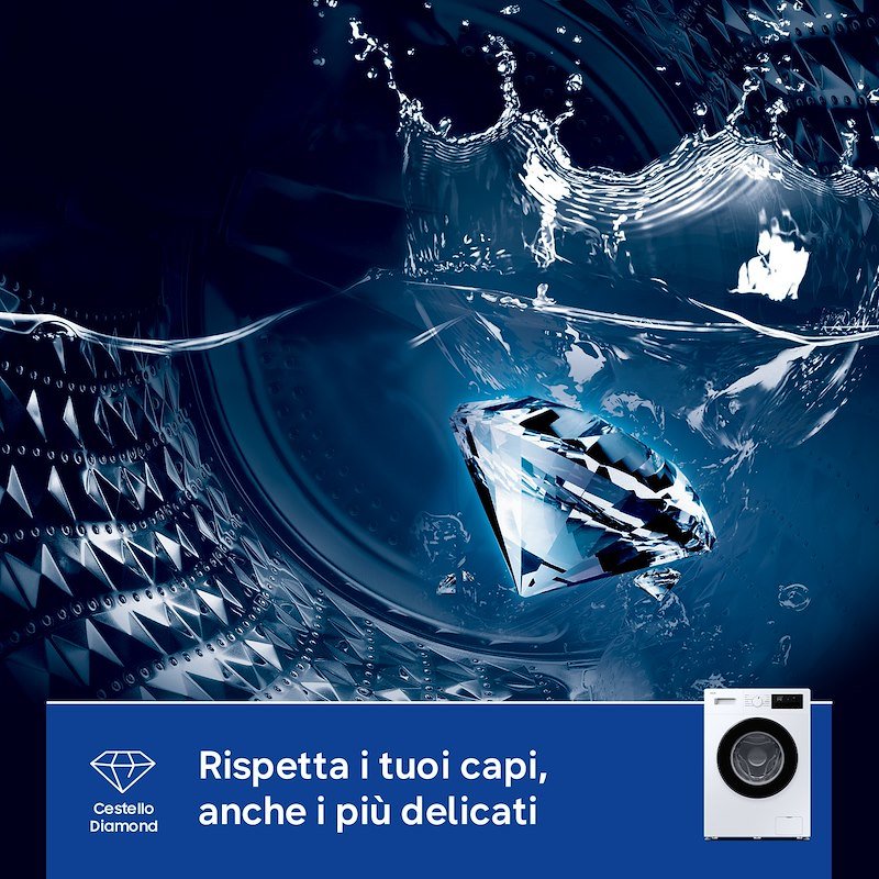 Samsung Lavatrice Ww90fg3m05awet Bianco