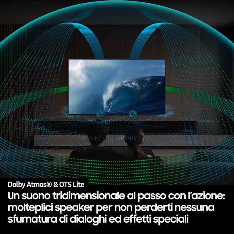 Samsung TV MINILED 50" Qe50qn80fauxzt Carbon Silver