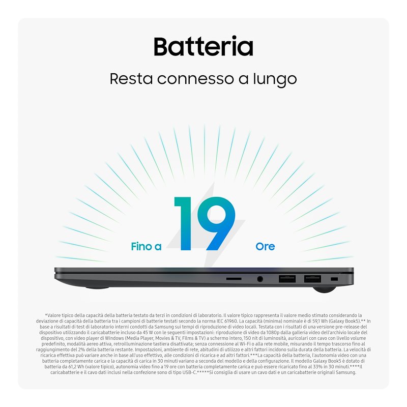 Samsung Notebbook Galaxy Book5 32GB / 1TB Np750xhd-kd5it Gray