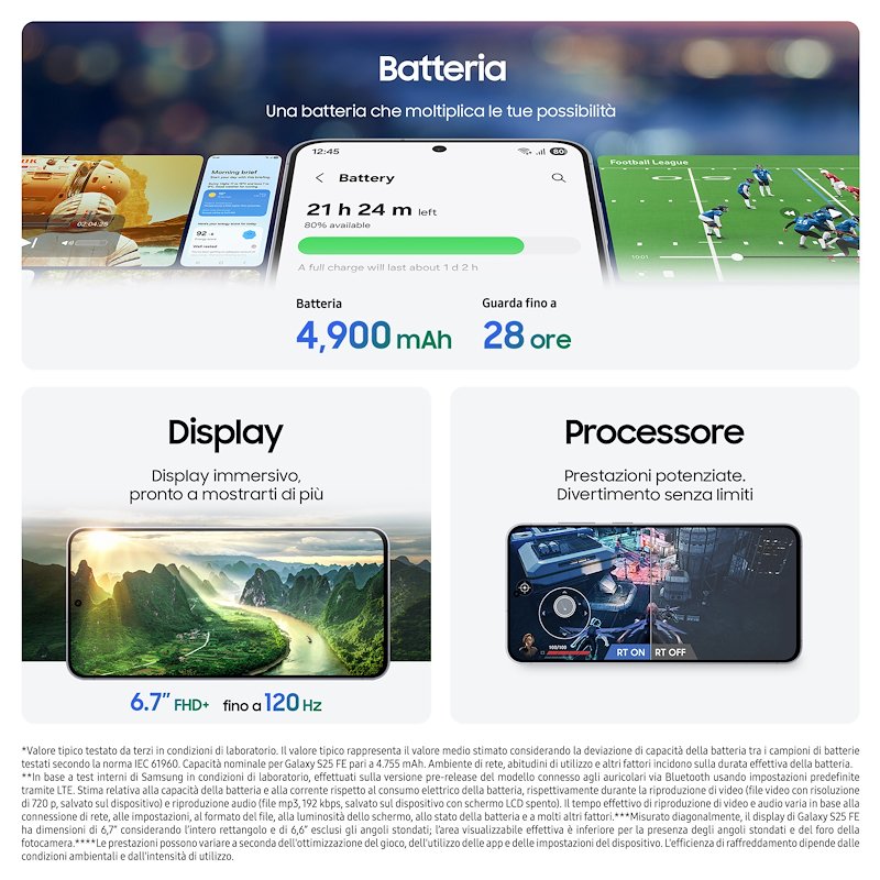 Samsung Smartphone S25 Fe 8/128gb Navy