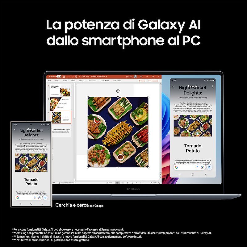 Samsung Notebook 15.6" GALAXY BOOK4 EDGE 15.6"  Np750xqb-ka2it 	Sapphire Blue