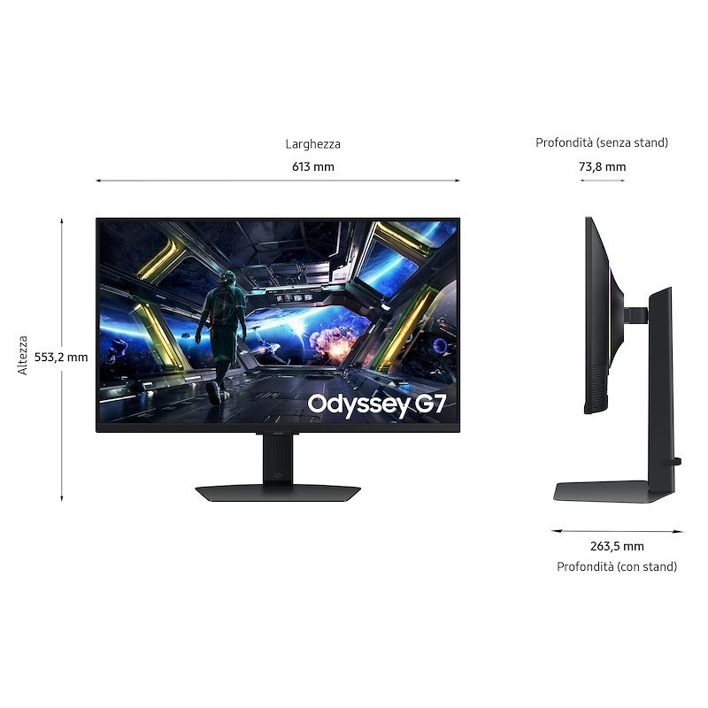 Samsung Monitor Gaming 27" Odyssey G7 Ls27dg702euxen