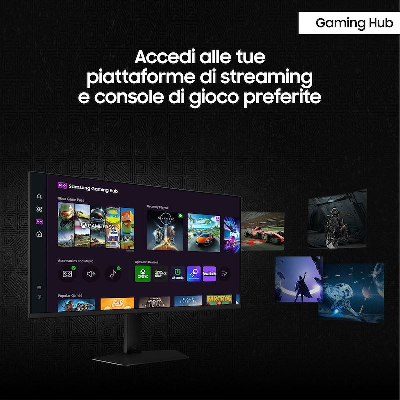 Samsung Monitor Gaming 27" Odyssey G7 Ls27dg702euxen