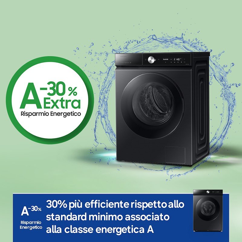 Samsung Lavatrice BESPOKE AI™ 9kg Ww90db8u95gbu3 Nero