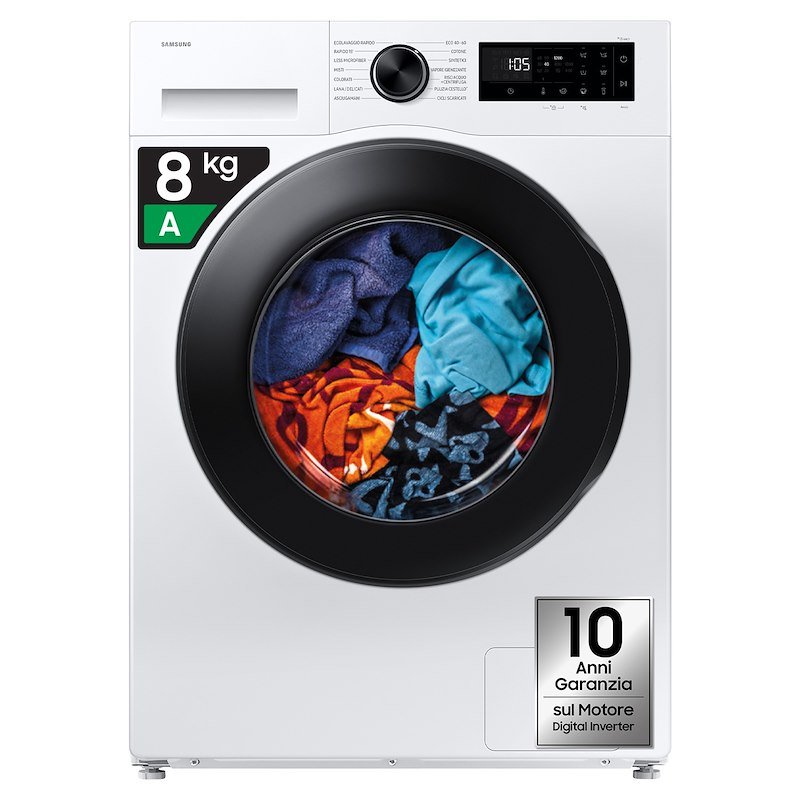 Samsung Lavatrice Ww80fg5l32aeet 8Kg Bianco