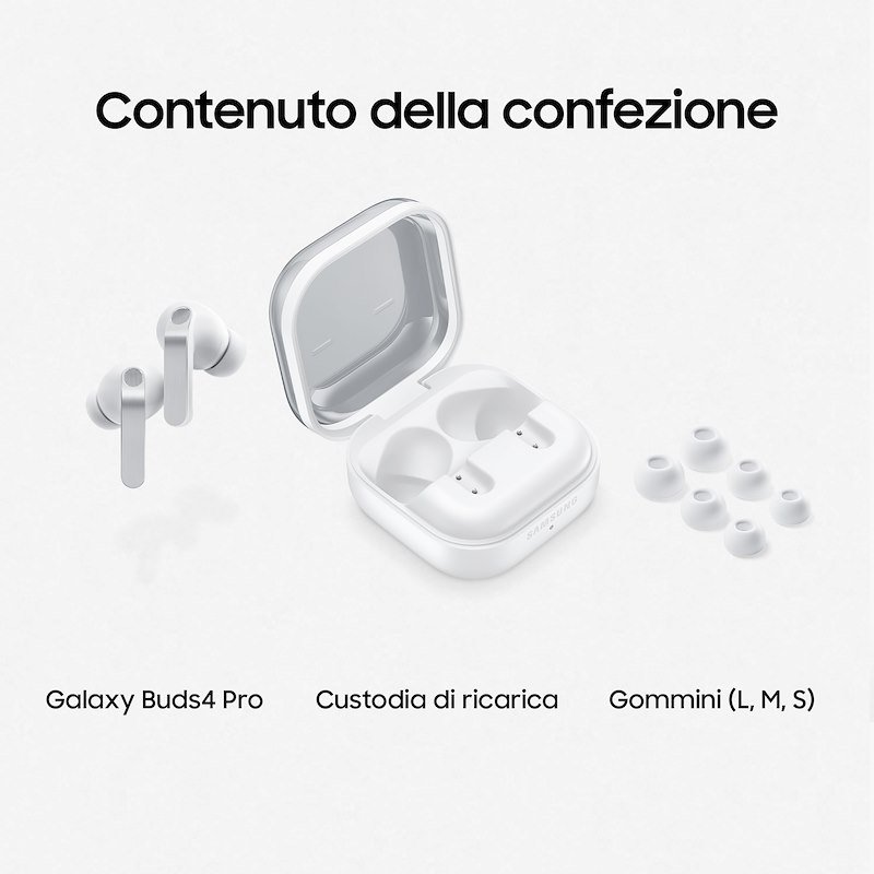 Samsung Galaxy Buds4 Pro Auricolari Wireless, White - 9
