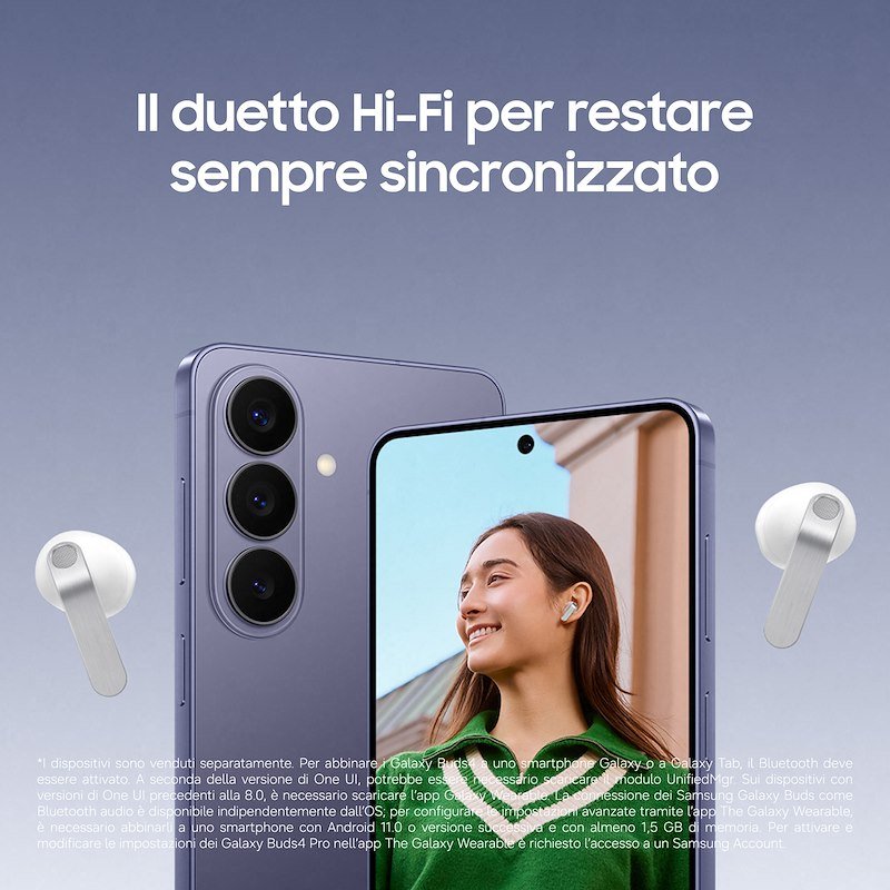 Samsung Galaxy Buds4 Auricolari Wireless, White - 8